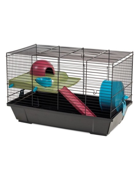 JAULA HAMSTER 948 NEGRA PLEGABLE