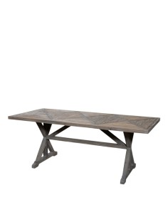 MESA DE CENA FRANCESA MADERA RECICLADA NATURE H77/L200/W90 CM