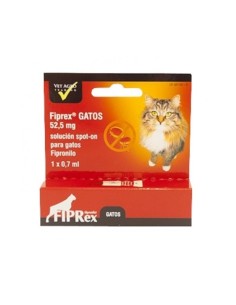 Fiprex C Gatos 52.5 mg Pipeta Antiparasitaria Contra Pulgas y Garrapatas