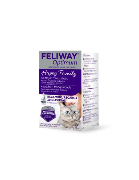 FELIWAY Optimum Recambio 48ml para Difusor Antiestrés Gatos