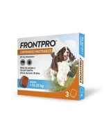 FrontPro antiparasitario perros 10 a 25 kg 3 comprimidos masticables contra pulgas y garrapatas