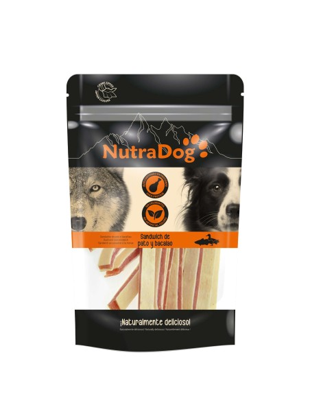 Sandwich de Pato y Bacalao 100g para Perros | Snack Natural, Hipoalergénico y Gourmet  Endanea Mascotas