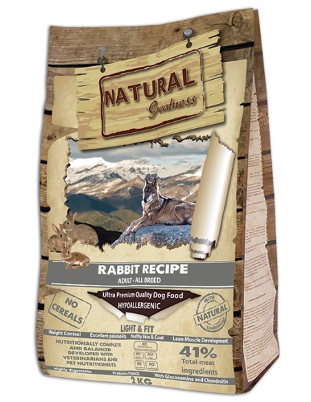 Pienso Conejo Light&Fit NG 2kg | Control de peso para perros sin cereales