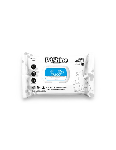 TOALLITAS HIGIENE PERRO/GATO TALCO ALOE 40UND