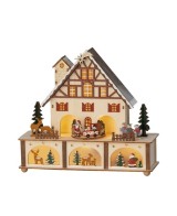 ESCENARIO L.10cm x W.27cm x H.24.3cm LED MADERA  BLANCO/CALIDO
