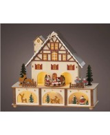 ESCENARIO L.10cm x W.27cm x H.24.3cm LED MADERA  BLANCO/CALIDO