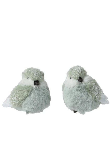 Pájaro Verde Decorativo 10 cm  Adorno Realista para Jardín e Interior | Endanea Garden