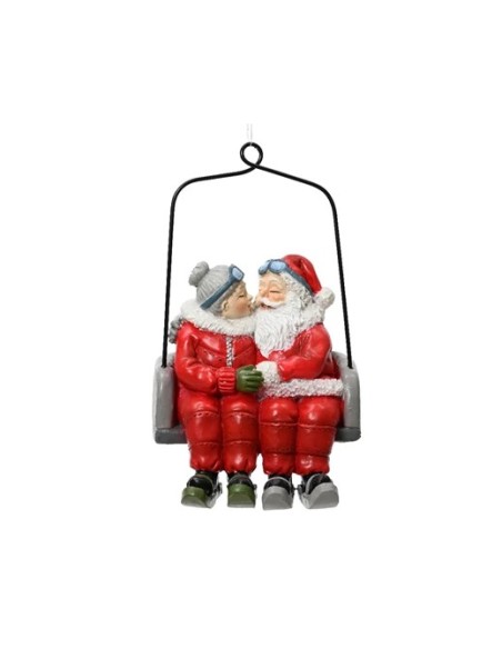SANTACLAUS EN SILLA 13CM ROJOS