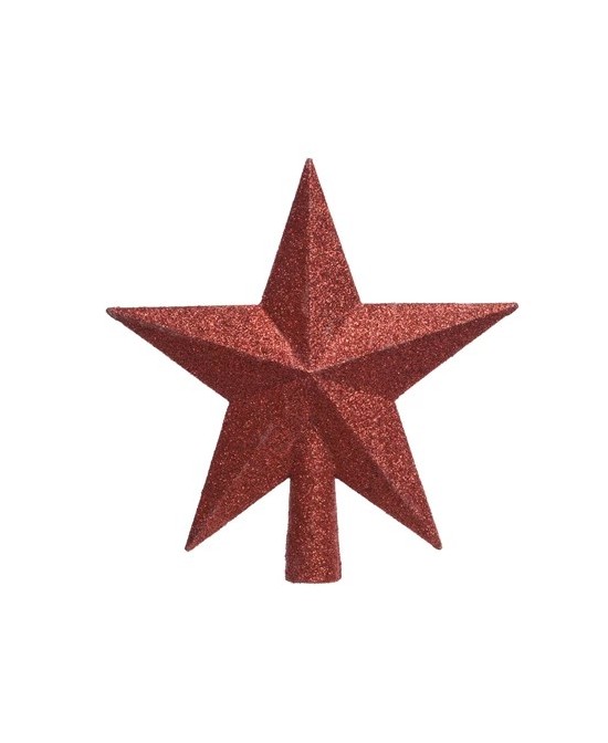 Estrella para la Copa del Pino Roja | Adorno Navideño Elegante

