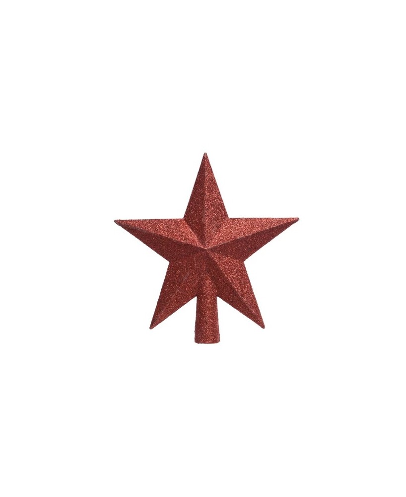 Estrella para la Copa del Pino Roja | Adorno Navideño Elegante

