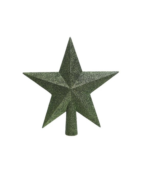 ESTRELLA GLITER  COPA PINO L.4.2cm x W.19cm x H.19cm VERDE
