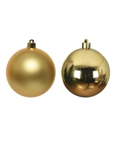 BOLA NAVIDEÑA ESTUCHE 8CM  DORADO