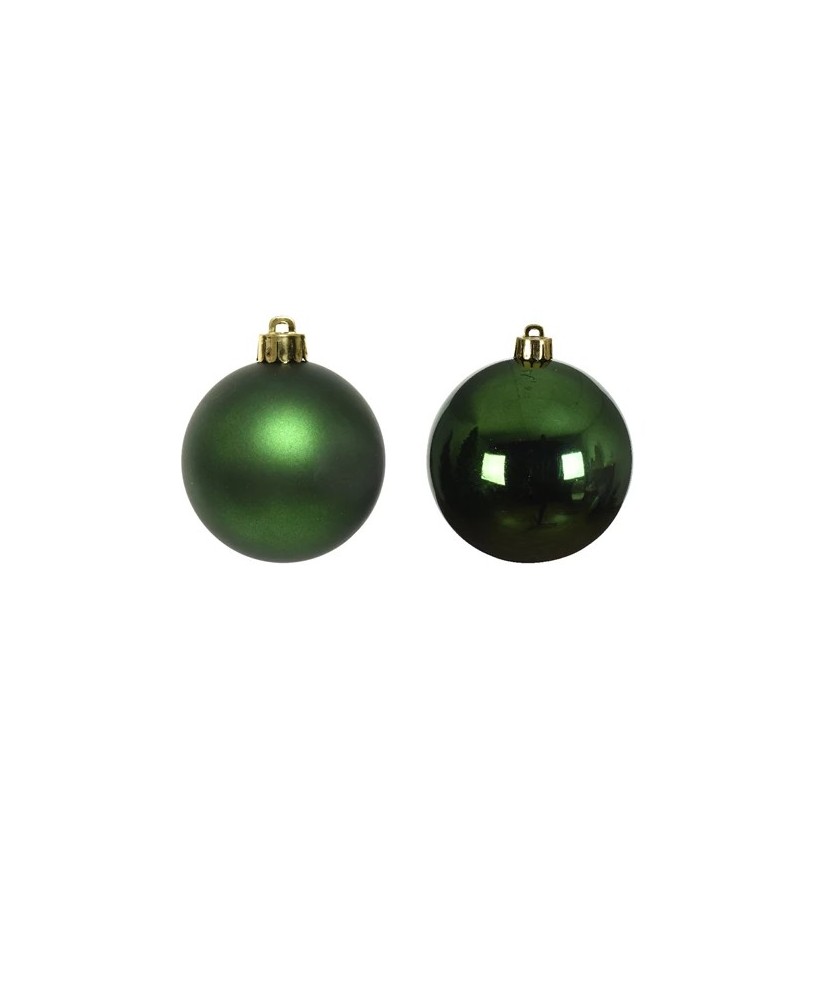 BOLA NAVIDEÑA BOX 6 8CM VERDE