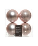 BOLA NAVIDEÑA BOX4  10CM ROSA