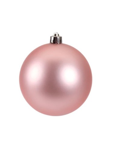 BOLA NAVIDEÑA BOX4  10CM ROSA