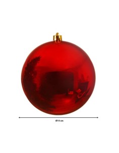 Bola Navideña Brillant 14 cm Roja Adorno Navideño Elegante