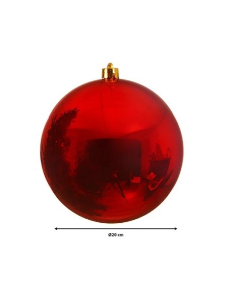 Bola de Navidad Roja 20 cm decoración navideña elegante y duradera