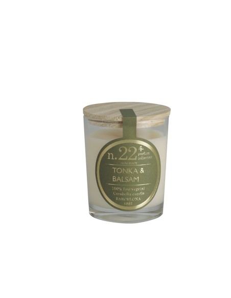 VELA VASO PEQUEÑO PERFUMADA N 22 TONKA & BALSAM 5.6X7.5CM