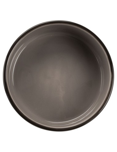 Comedero de Cerámica con Huellas Marrón 0.3L para Mascotas Pequeñas | Elegante, Resistente y Fácil de Limpiar