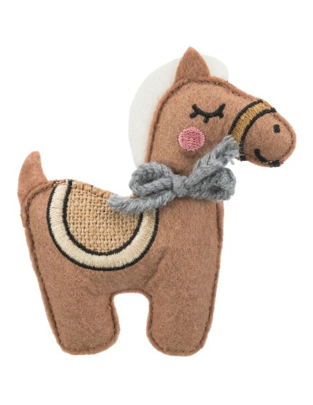 Caballo de Tela 10 cm Juguete para Perros y Gatos