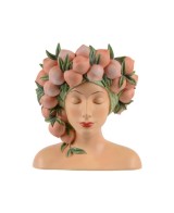 MACETA BUSTO CON MELOCOTONES 26.8X22.3X30CM