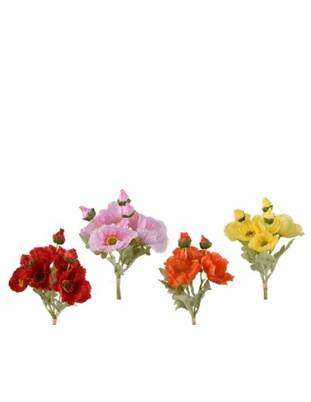 RAMO AMAPOLA ARTIFICIAL 15X35CM