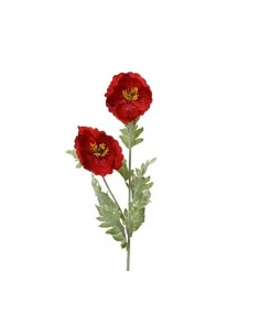 AMAPOLA ARTIFICIAL ROJA EN VARA 21X9X106CM