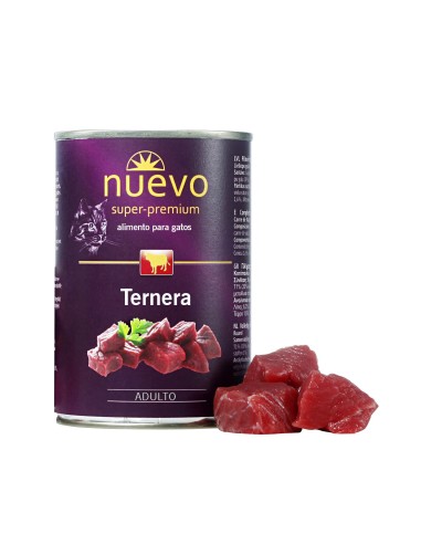 Lata Gato Adulto Ternera 400g | Comida Húmeda Nutritiva para Gatos Adultos
