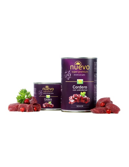 Lata Gato Senior Cordero-Arándanos 400g  Nutrición Premium para Gatos Mayores | Endanea Mascotas