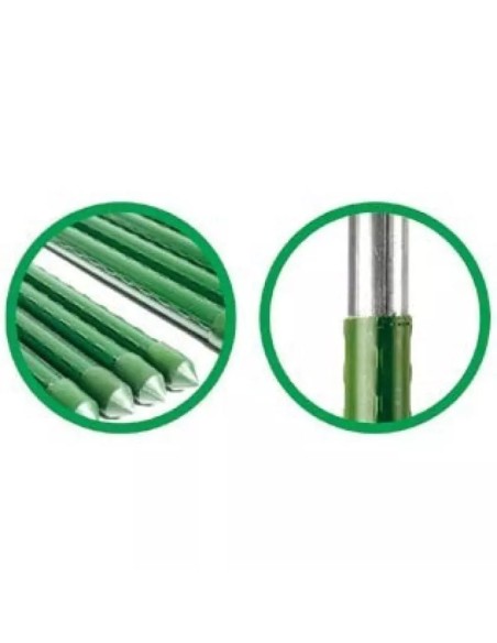 Tutor Acero Plastificado 120cm 11mm Verde | Soporte Resistente para Plantas - Endanea Garden
