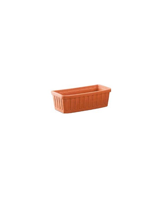 Jardinera Rayada 42 cm Terracota  Rústica, Resistente y Elegante para Interior y Exterior

