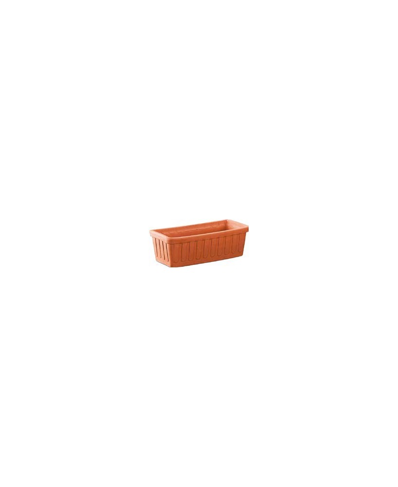 Jardinera Rayada 42 cm Terracota  Rústica, Resistente y Elegante para Interior y Exterior

