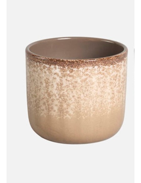 Maceta Cana Crema 14x12 cm  Elegancia y Resistencia para Interiores y Exteriores