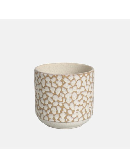Maceta Mofo Crema 14x13 cm  Elegancia Minimalista en Cerámica | Endanea Garden