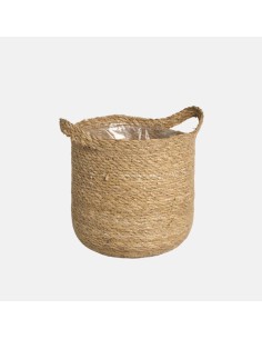 Basket Sylhet Natural 19x20 cm | Cesta Decorativa y Funcional - Endanea Garden

