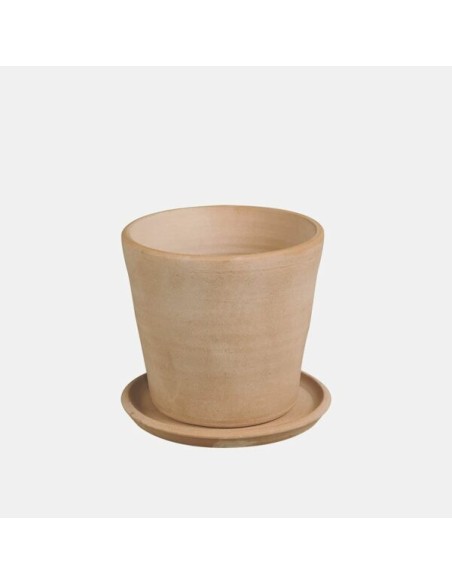 Maceta Manacor con Plato Tierra 13 cm | Maceta Terracota Rústica para Plantas