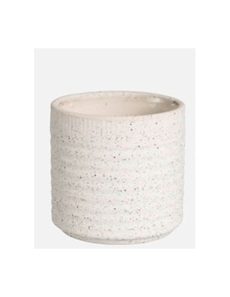 Maceta Cactus Grol Blanco 7x8 cm  Minimalista y Resistente para Suculentas