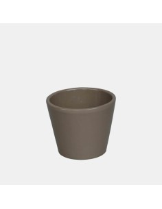 Vaso Cactus Tostado 7x7 cm | Decoración Moderna y Natural para Hogar y Jardín