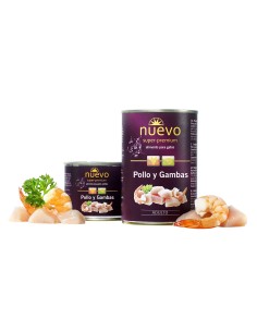 Lata Gato Adulto Pollo y Gambas 400g | Comida Natural y Nutritiva para Gatos
