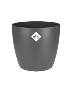Maceta Brussel Redonda 25cm Antracita  Elegancia y Durabilidad para Interior y Exterior | Endanea Garden

