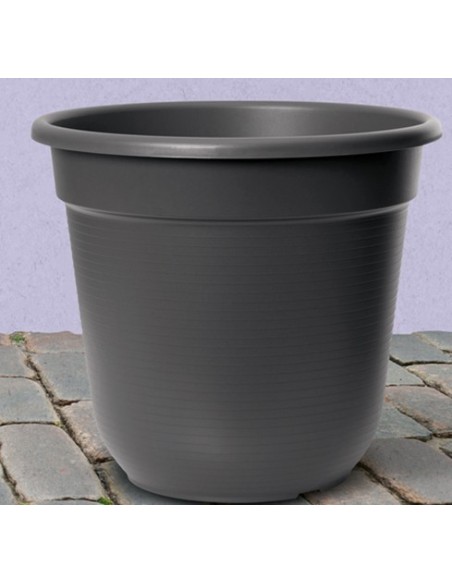 Maceta Original 19 cm Antracita - Elegante y Resistente para Plantas en Interiores y Exteriores