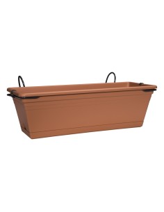 Jardinera Balcón Set 40cm Terra | Maceta Compacta para Balcones y Terrazas | Endanea Garden