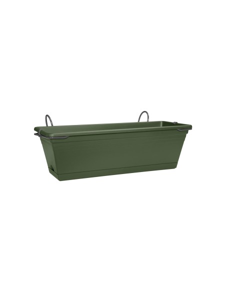 Jardinera Balcón Set 50cm Verde - Compacta, Resistente y Elegante | Endanea Garden