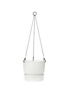 MACETA COLGANTE 24CM  BLANCA