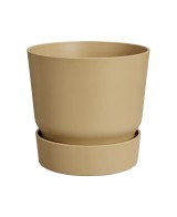 Maceta Redonda Greenville Arena Dorada 14 cm | Elegante y Resistente | Endanea Garden

