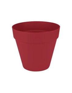 Macetero Redondo Rojo Teatro 25 cm | Maceta Moderna para Jardín, Terraza e Interior