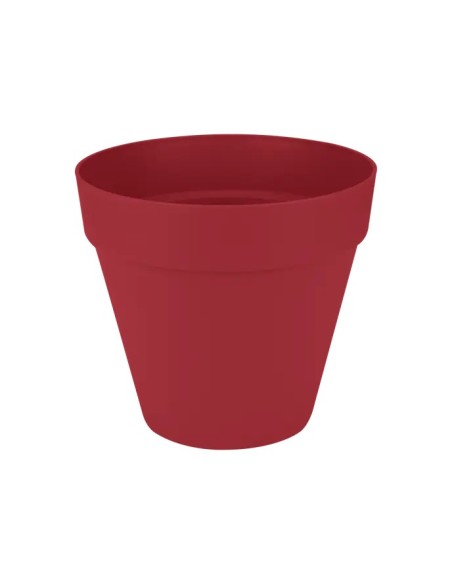 Macetero Redondo Rojo Teatro 25 cm | Maceta Moderna para Jardín, Terraza e Interior