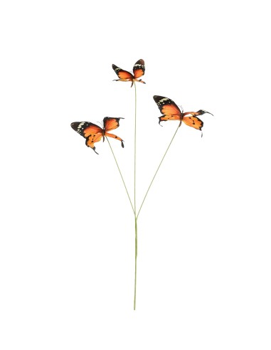 RAMA MARIPOSA NARANJA 75CM